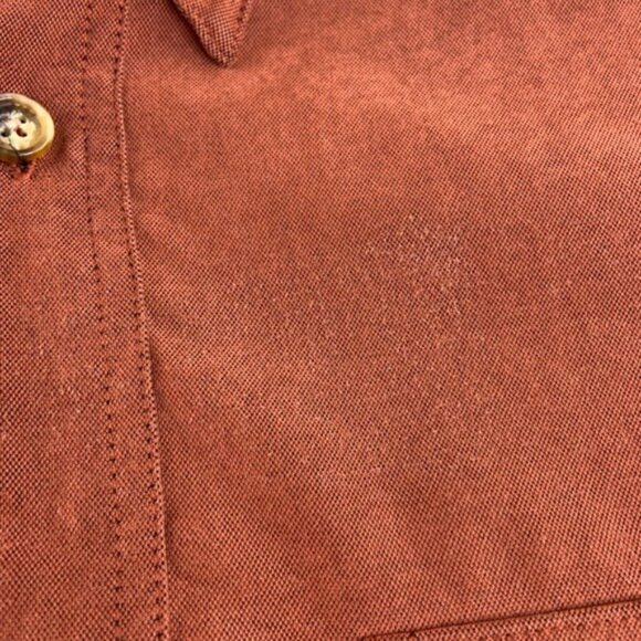 Orvis Orange Long Sleeve Button Down Shirt - Picture 5 of 7